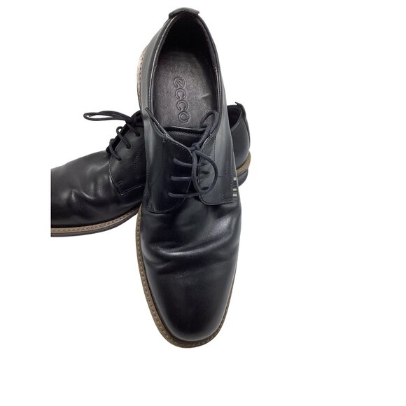 Ecco Mens Dress Shoes Black Leather Lace-Up Derby Style  Size 46, US 12*NWOB - Picture 2 of 14